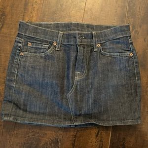 7 for All Mankind Denim Mini Skirt